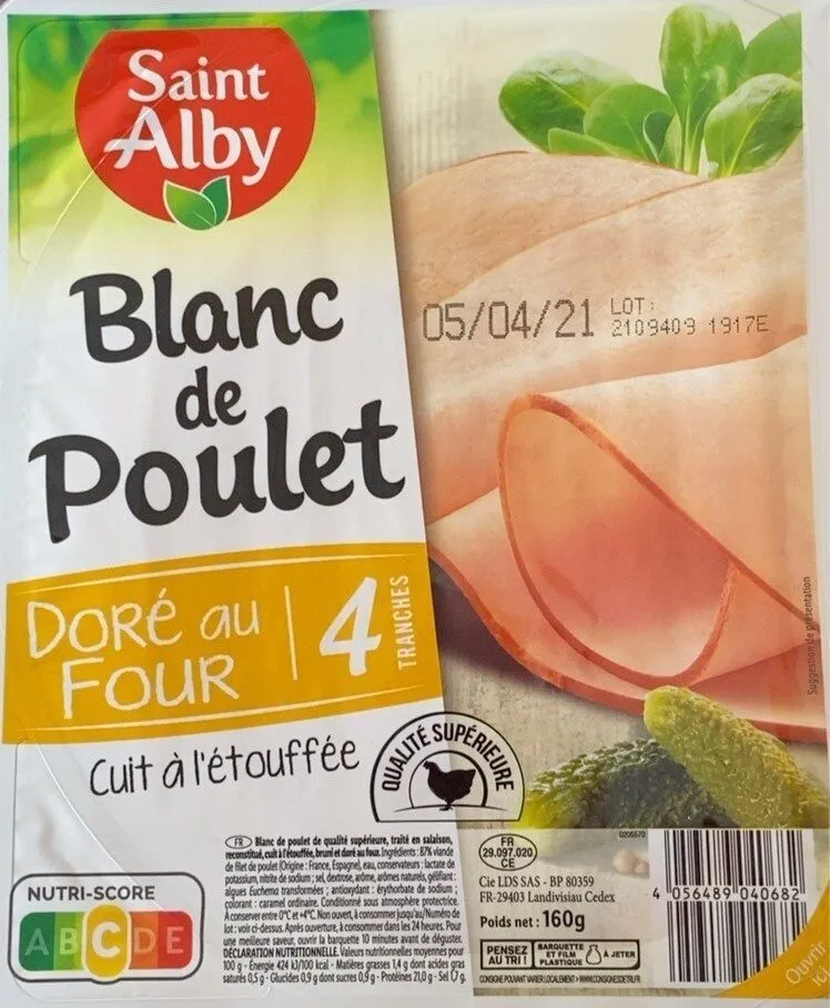 Blanc de poulet doré au four