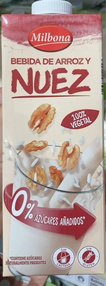 Bebida de arroz y nuez