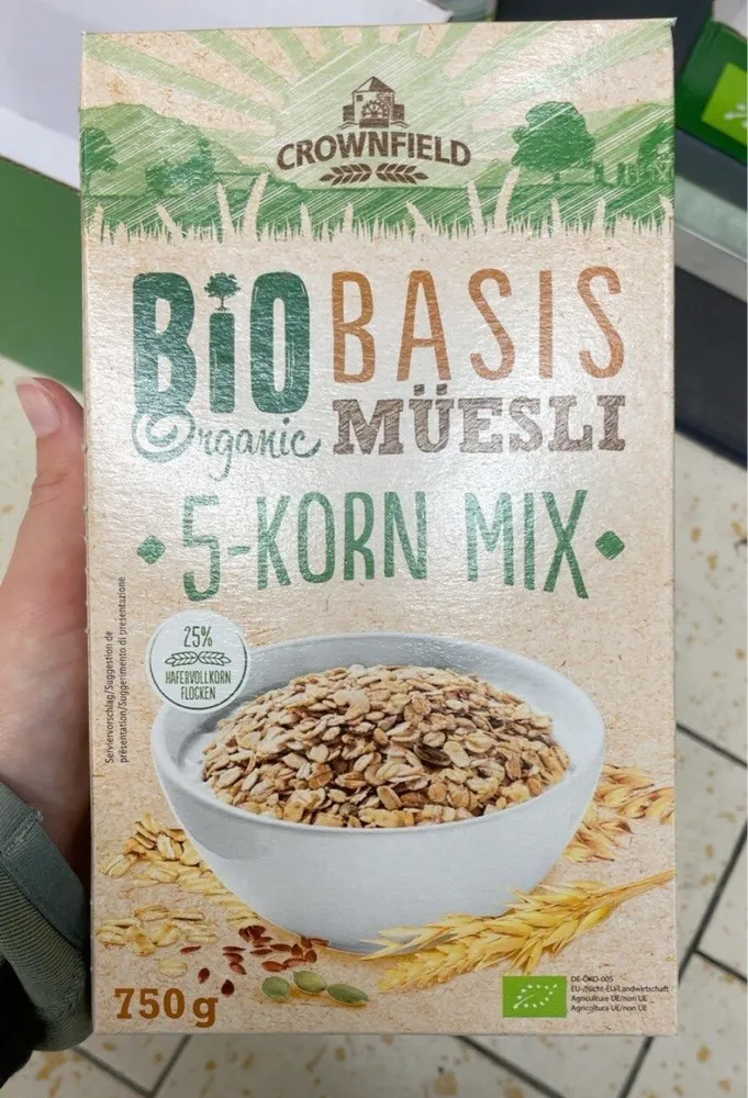 Bio basis organic muesli 5 korn mix