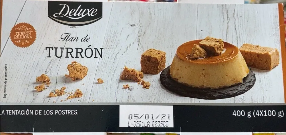 Flan de turrón