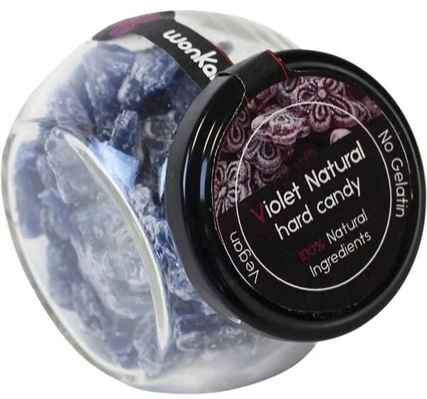Violet natural hard candy