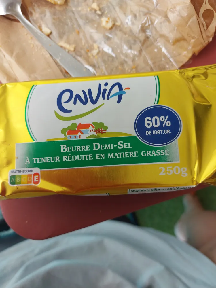 Beurre demi-sel à teneur réduite en matière grasse