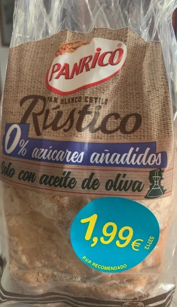 Pan blanco estilo rustico