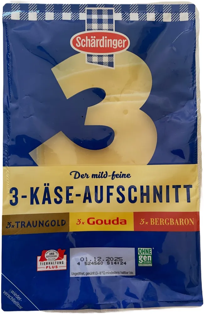 Der mild-feine 3-Käse-Aufschnitt