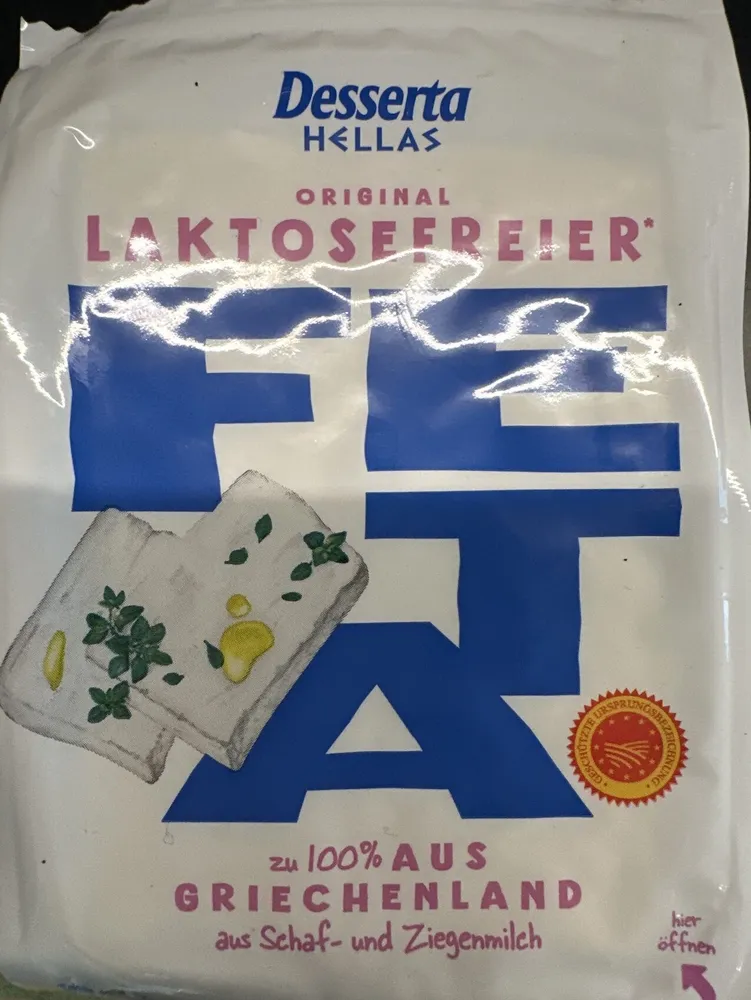 Laktosefreier Feta