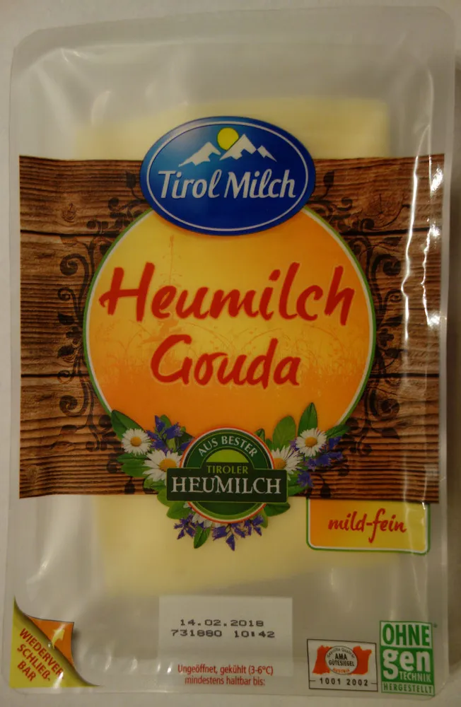 Heumilch Gouda, 45% Fett i. Tr., mild-fein