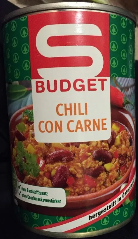 Chili von carne Dose, S-Budget
