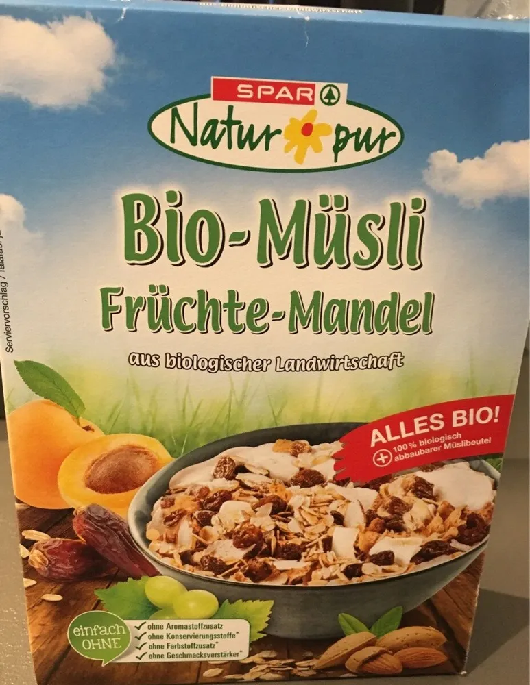 Bio müsli Früchte-Mandel