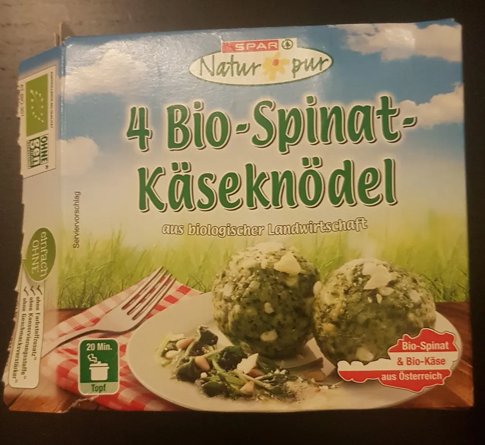 4 Bio-Spinat-Käseknödel