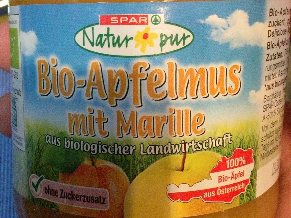 Bio apfelmus mit marille