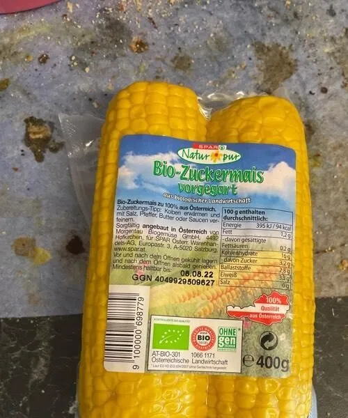 Bio-Zuckermais vorgegart