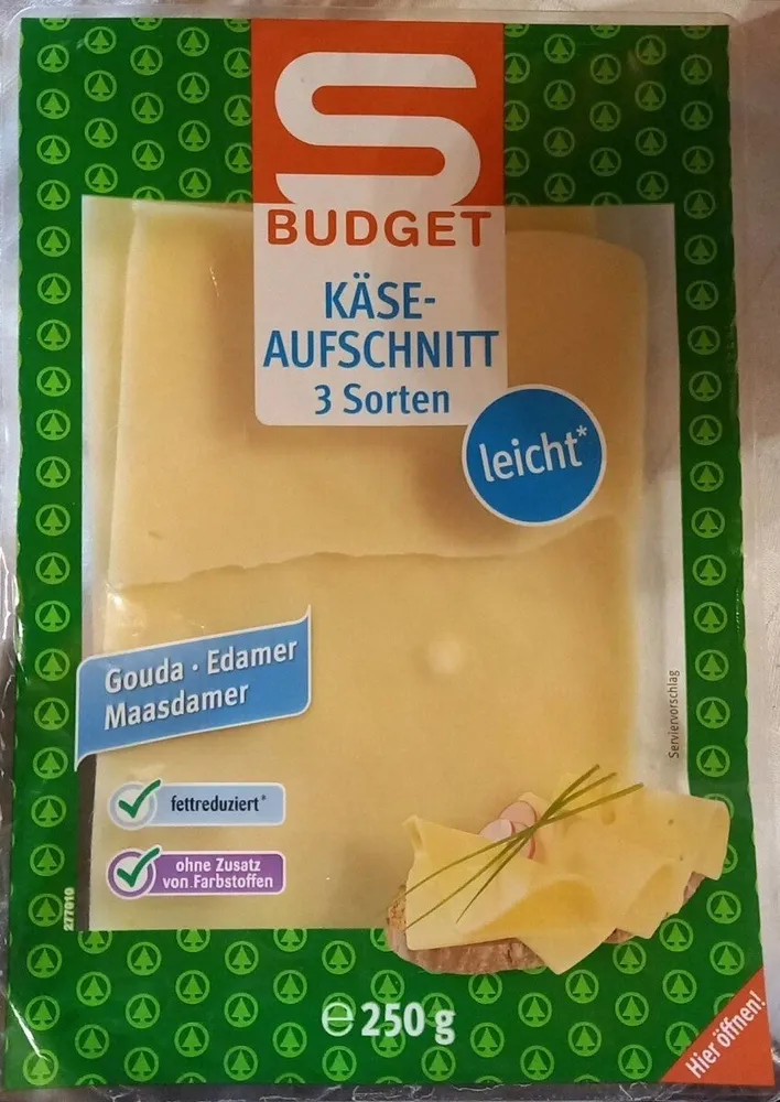 Käse-Aufschnitt in Scheiben light