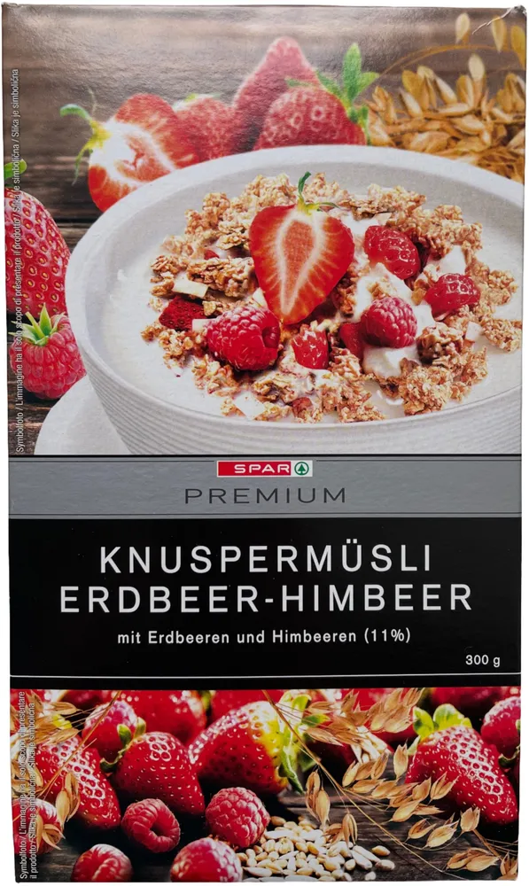 Erdbeer-Himbeer Knuspermüsli