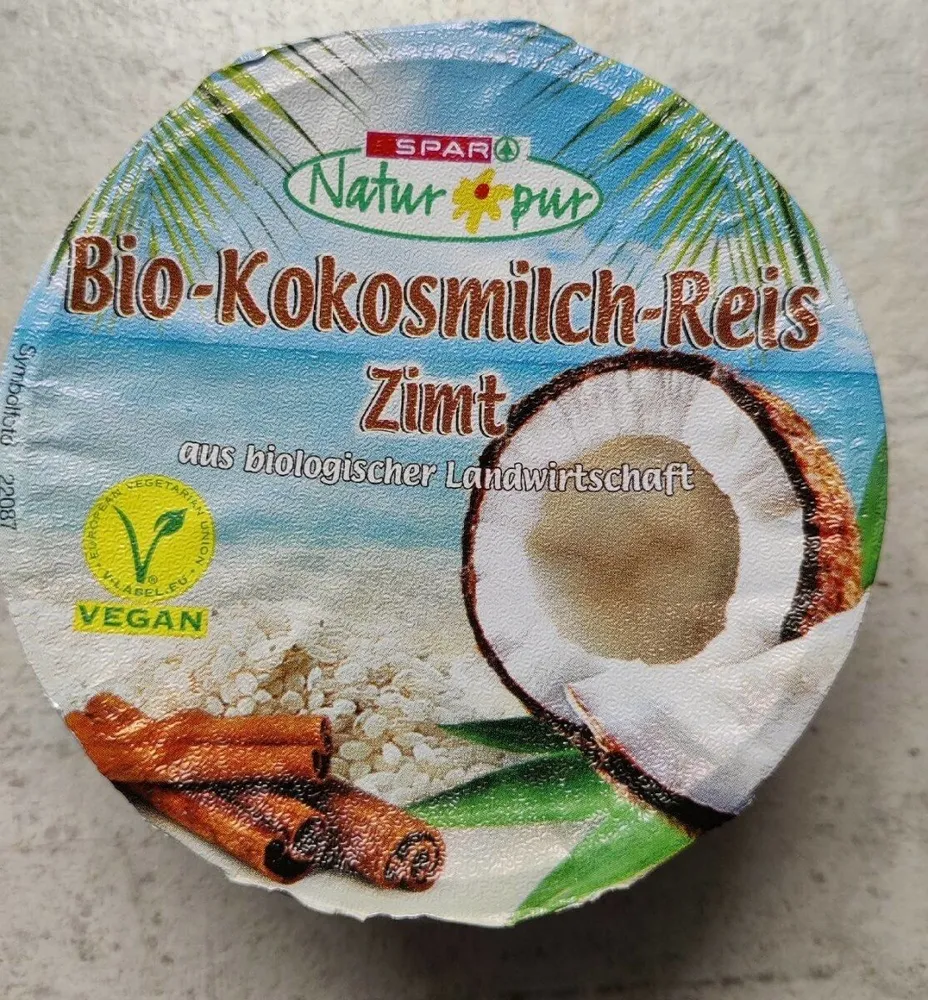 Bio-Kokosmilch-Reis Zimt
