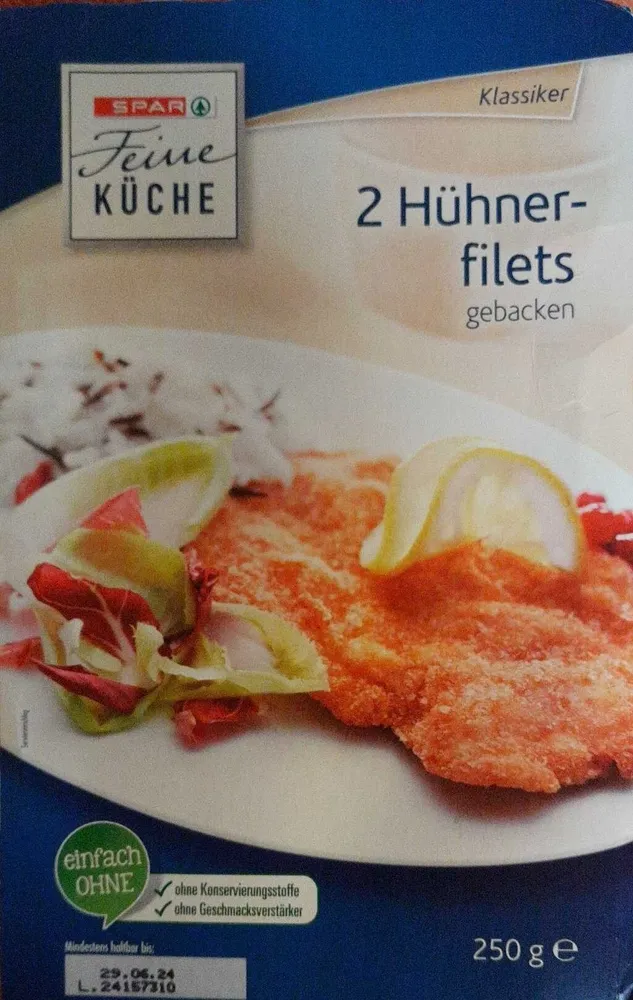 2 Hühnerfilets paniert