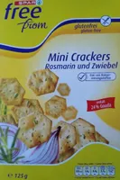 Mini Crackers Rosmarin und Zwiebel glutenfrei