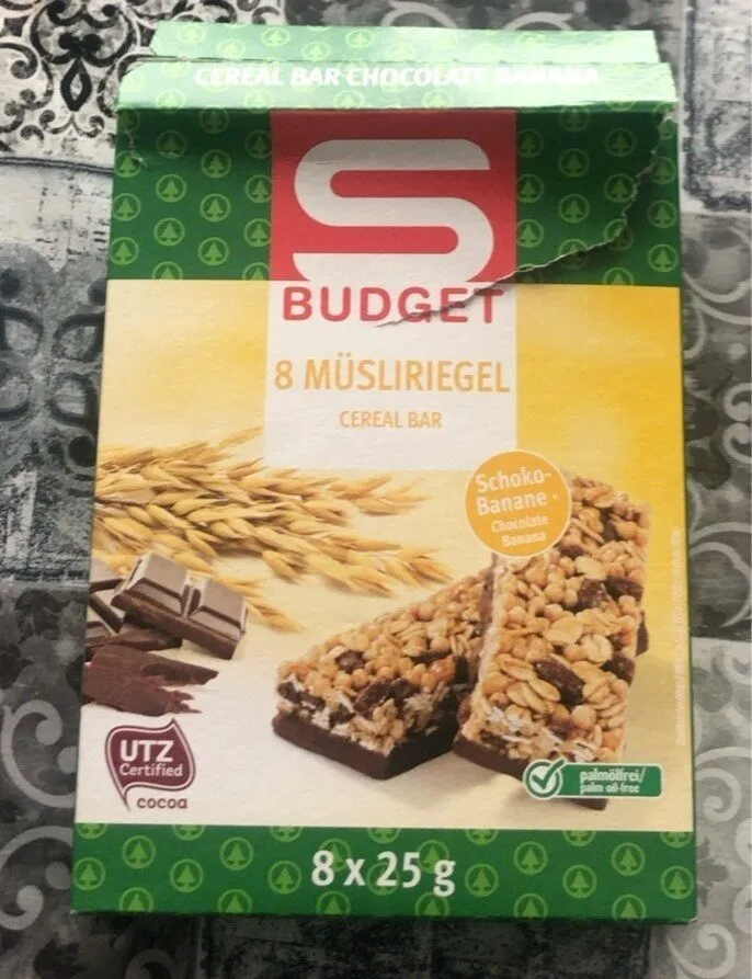 Müsliriegel Schoko-Banane