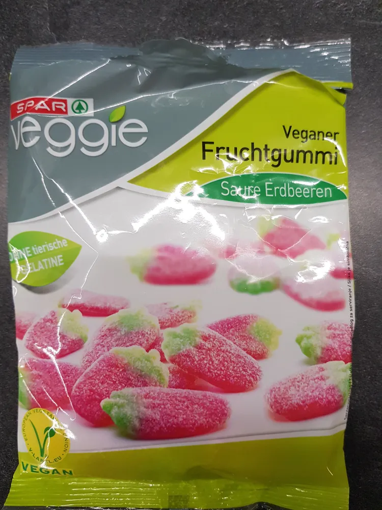 Veganer Fruchtgummi Saure Erdbeeren
