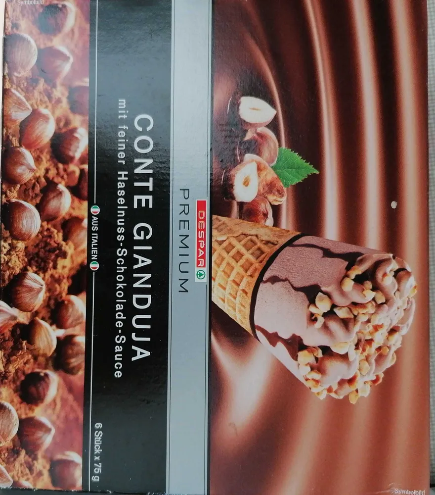 Conte Gianduja mit feiner Haselnuss-Schokolade-Sauce