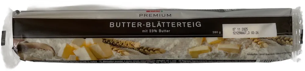 Butter-Blätterteig mit 23% Butter
