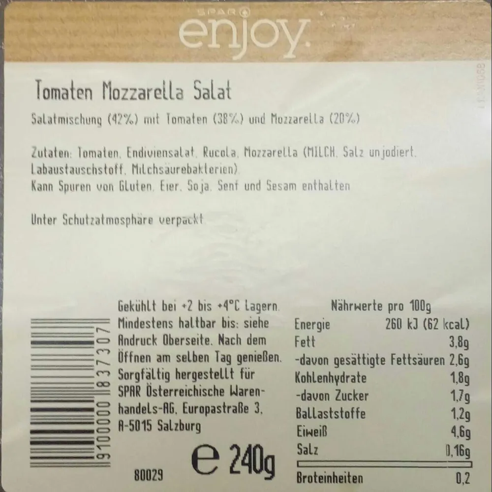 Tomate Mozzerella Salat