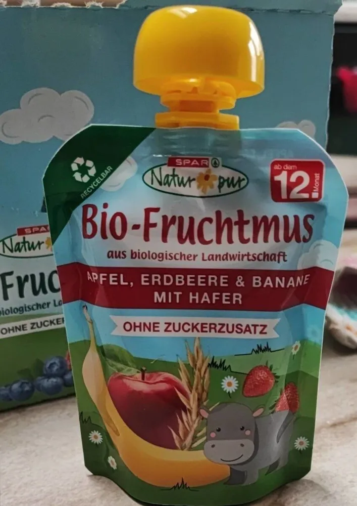 Bio kinder fruchtmus