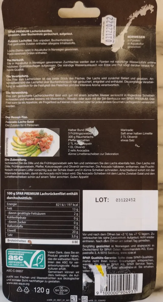 Seelachsrückenfilet