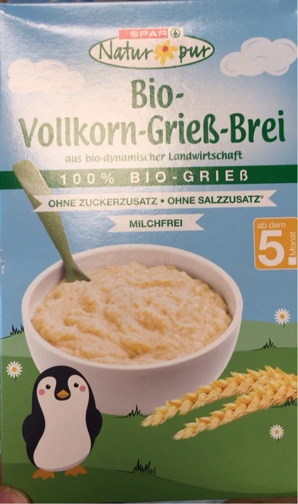 Bio Vollkorn Gries Brei