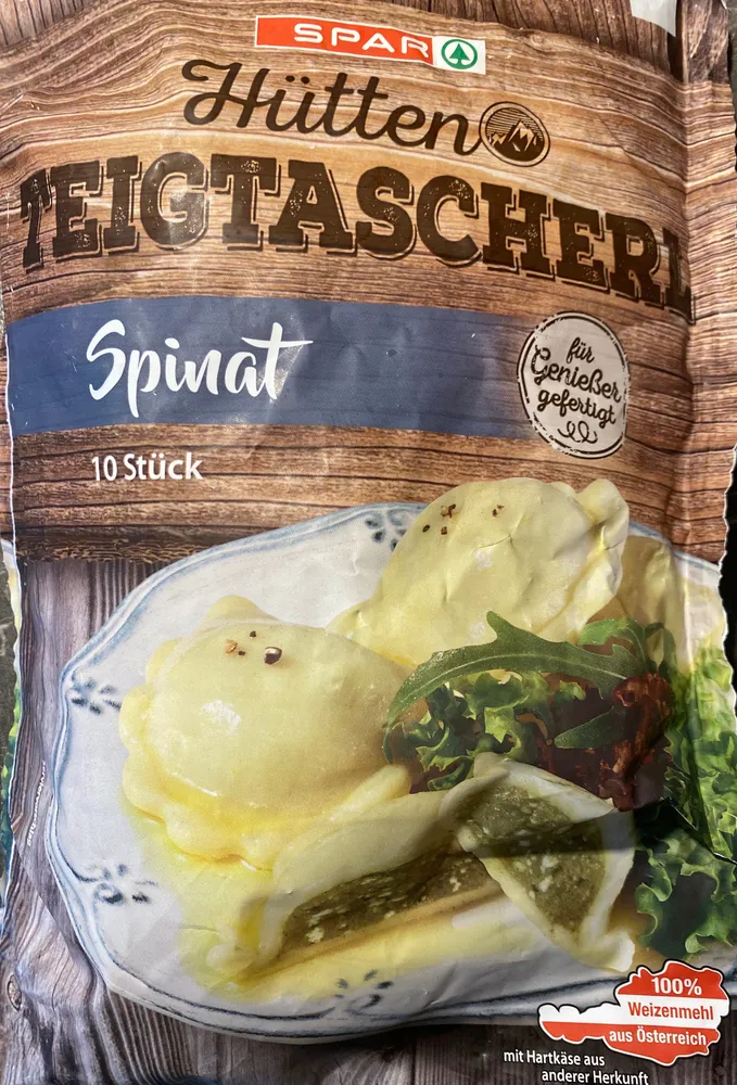 Hütten Teigtascherl Spinat