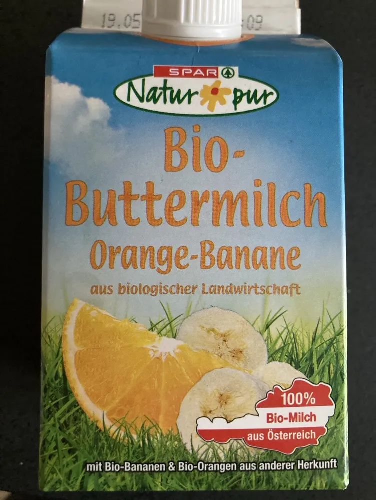 Bio-Buttermilch Orange-Banane