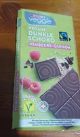 Vegane dunkle Schoko - Himbeer-Quinoa