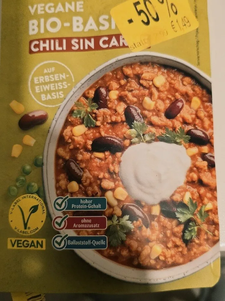 Vegane Bio-Basis Chili Sin Carne