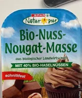 Bio nuss nougat masse
