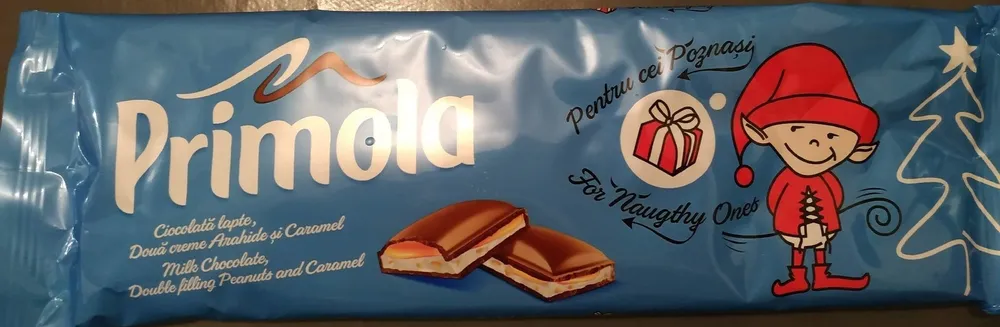 Chocolat au lait, cacahuètes et caramel