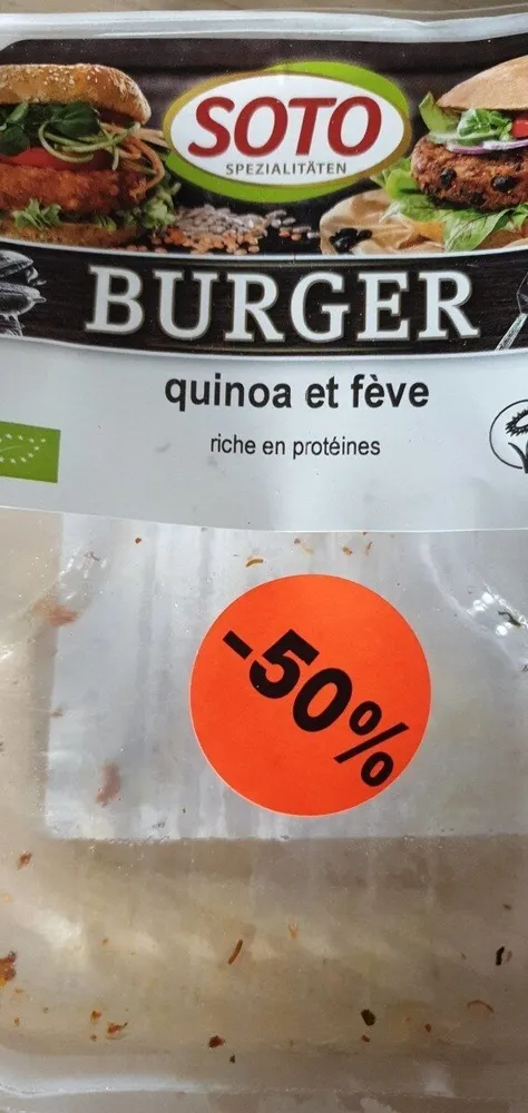 Burger quinoa fève