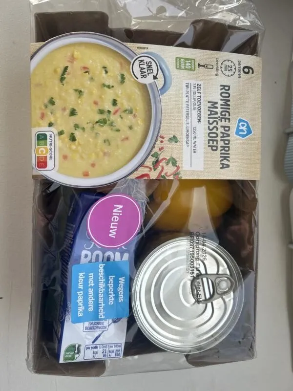 Romige paprika maissoep