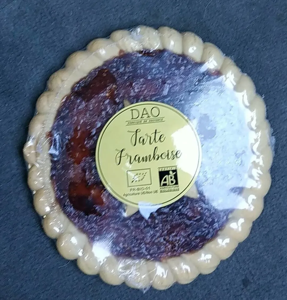 Tarte bio à la framboise