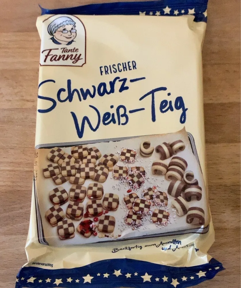 Frischer Schwarz-Weiß-Teig