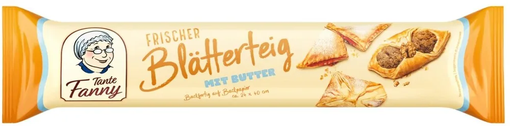 Frischer Blätterteig verfeinert mit Butter