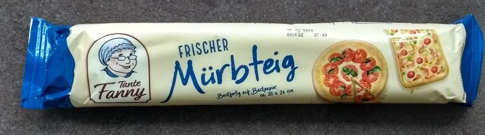 Frischer Mürbteig für Pizza