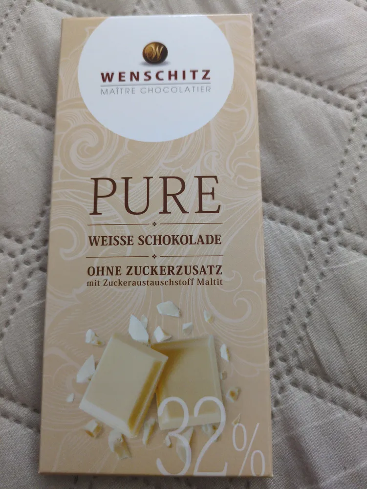 Pure Weiße Schokolade ohne Zuckerzusatz