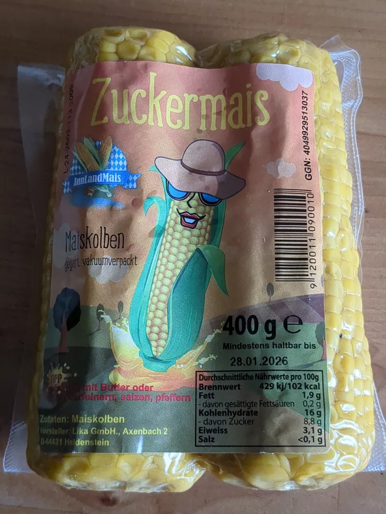Zuckermais gekocht
