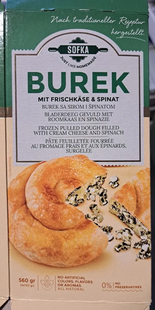 Burek Mit Frischkäse Und Spinat