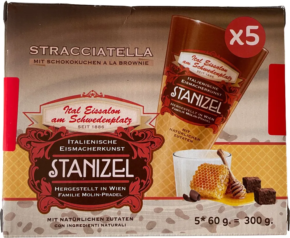Stacciatella mit Schokokuchen à la Bownie