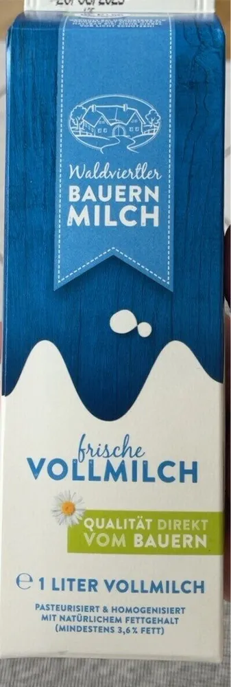 Frische vollmilch