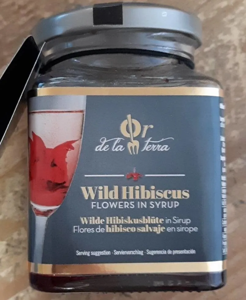 Wild hibiscus flowers in syrup
