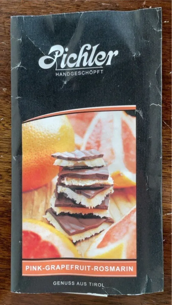 Pink-Grapefruit-Rosmarin chocolate