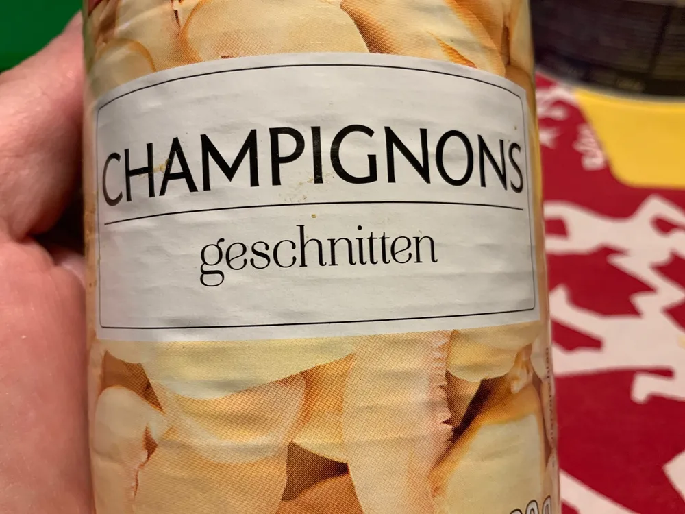 Champignons geschnitten