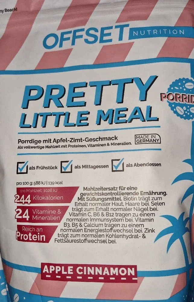 Pretty little meal porridge apple cinnamon crest