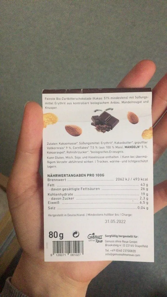 Scoko crunchies Zartbitter mit Mandel